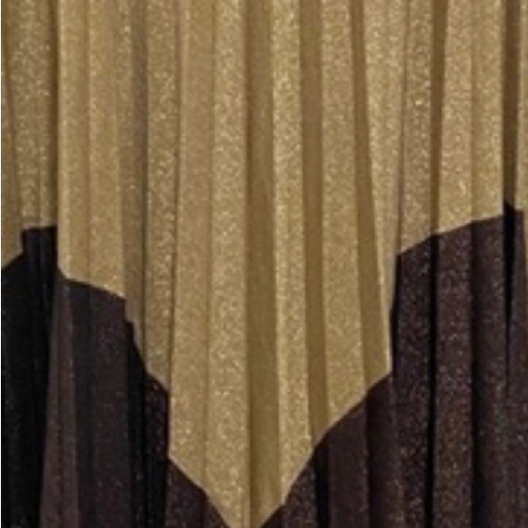 FREE PEOPLE Goddess Wear pleated, a-line, gold/bronze shimmer cocktail dress🔥🔥 - Picture 2 of 10